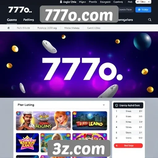 Análise da interface do usuário no 777o.com